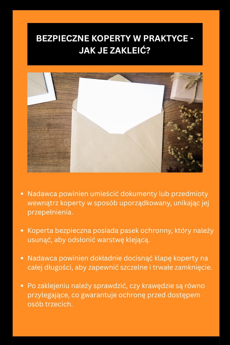 Bezpieczne koperty w praktyce - jak je zakleić?